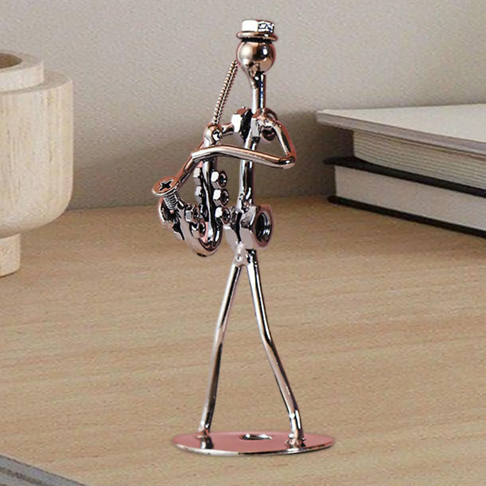 Musical Man Statue Musician Tabletop Figurine Musician Player Sculpture Art Figurine for Party Office Entrance Table Festival