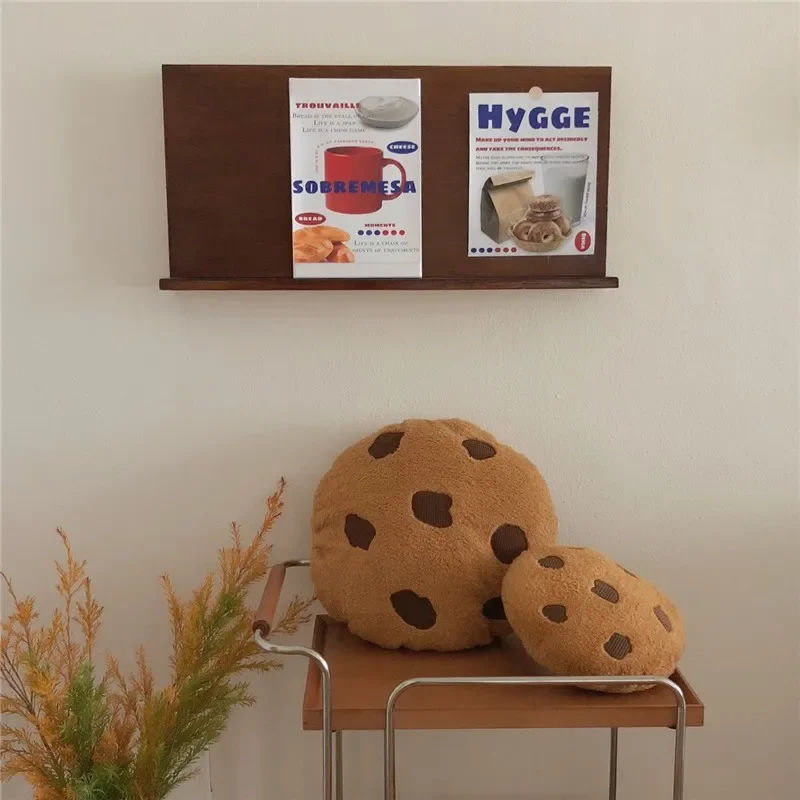 Cookies Pillow Round Chocolate Chip Cookie Throw Pillow Stuffed Plush Toy Pillow Living Room Bedroom Bedside Nap Soft Cushion 5