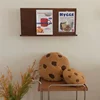 Cookies Pillow Round Chocolate Chip Cookie Throw Pillow Stuffed Plush Toy Pillow Living Room Bedroom Bedside Nap Soft Cushion 5