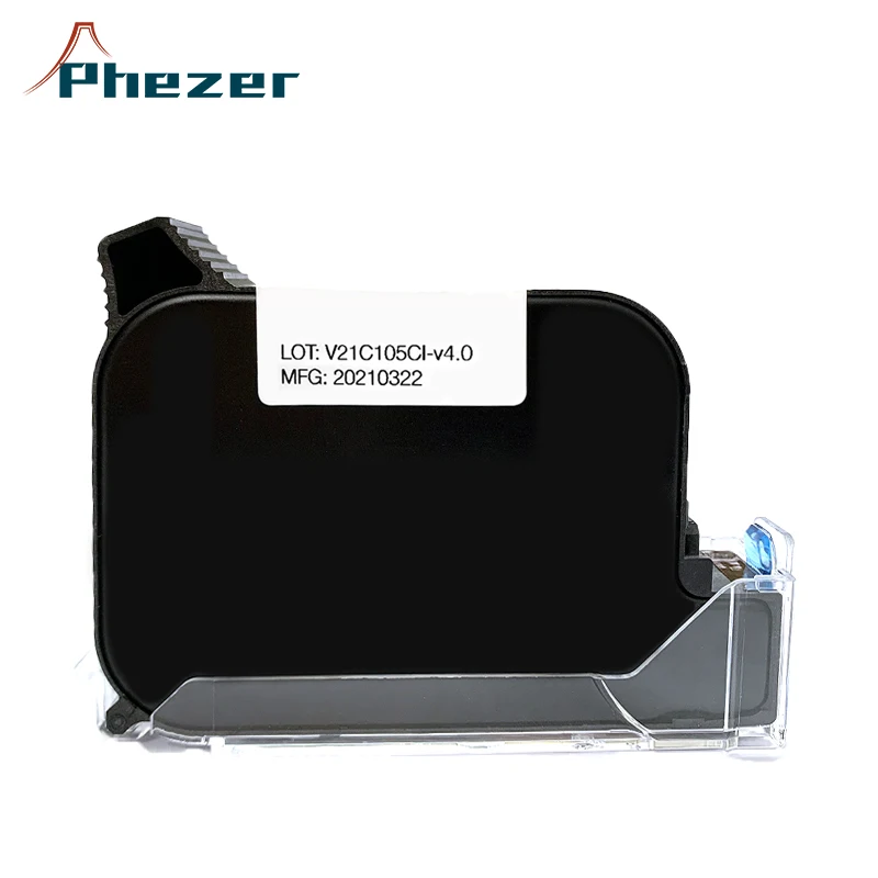 Cartucho de Impressora a Jato de Tinta Phezer Handheld Online Tinta a Nível Secagem Rápida Nível b Preto 127 mm Escritório Peças Originais pc Pcs Pcs 10 Pcs - Imagem 5