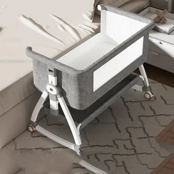 SnuggleHaven All-in-One Baby Bed - Convertible Crib with Built-in Diaper Changer & Travel-Friendly Design (Newborn to 6M) 1