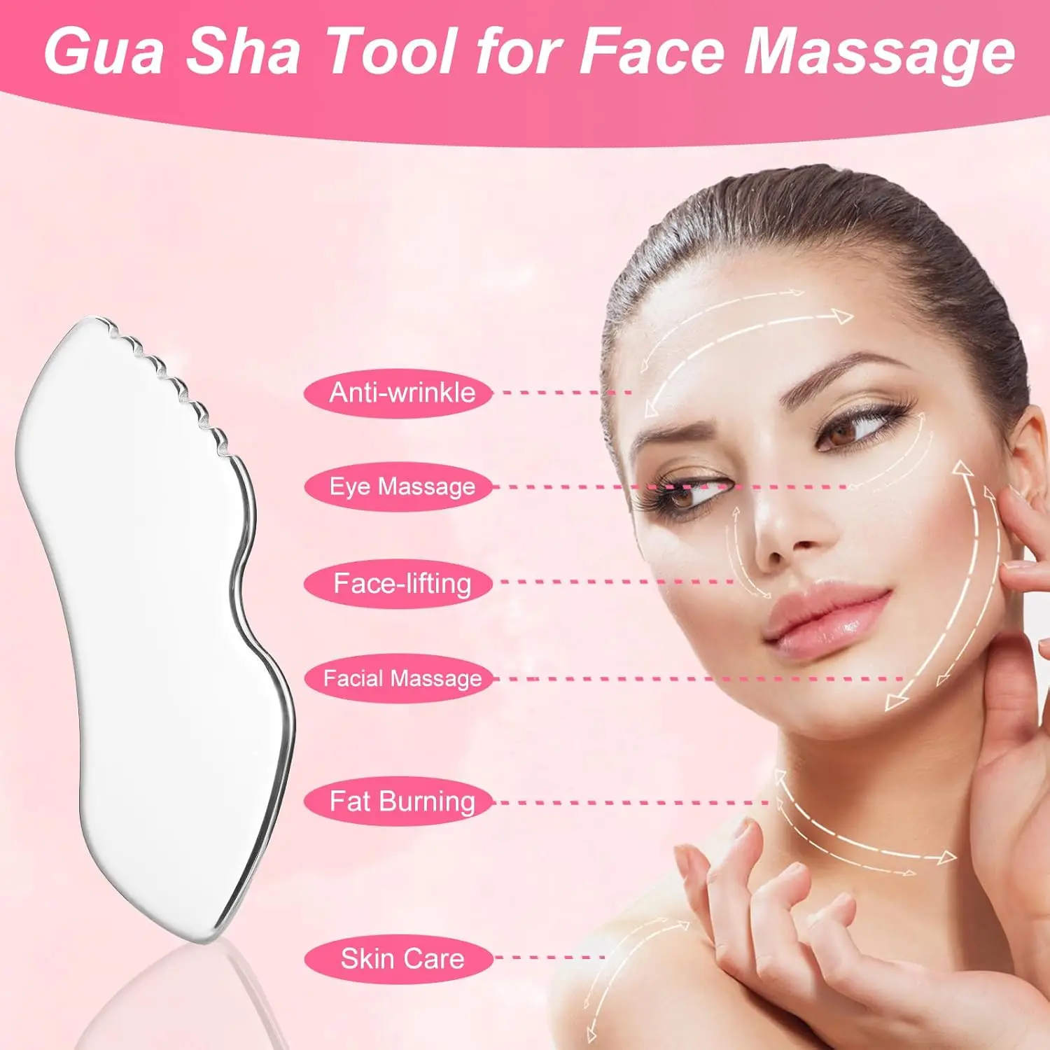 Acupressure Roller Deep Tissue Massage Tool for Face Acupuncture Roller SkinCare Face Massager Gua Sha Facial Tools Massage Tool