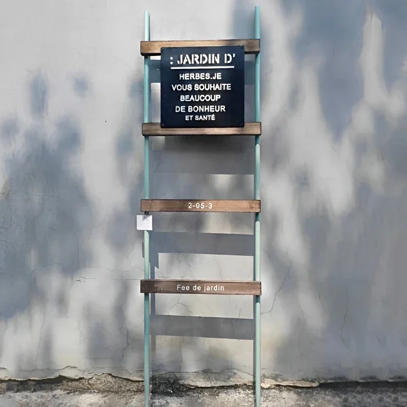 Japanese Ins Style Flower Ladder, Wooden Climbing Rattan Holder, Courtyard Plant Label, Practical Decorative Flower Rack
