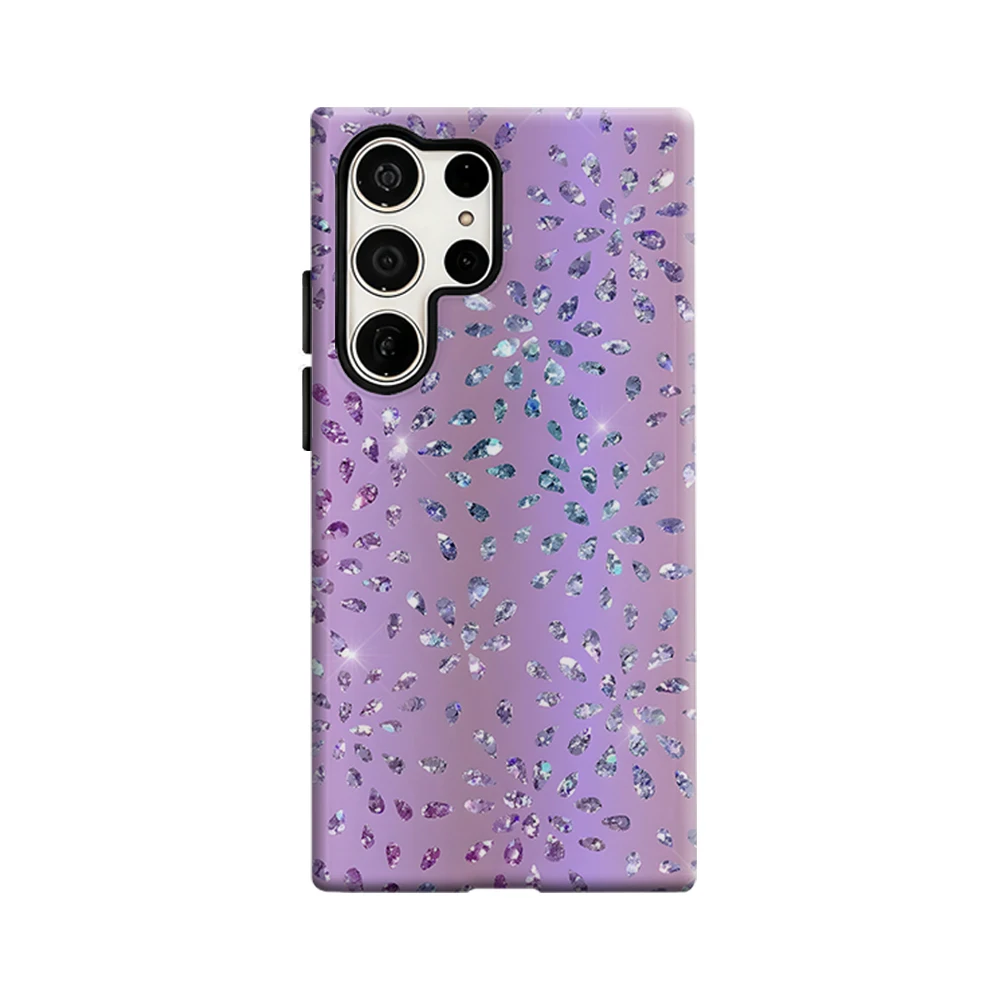 Sparkle Crystal Shockproof Double Layer Tough Back Phone Case