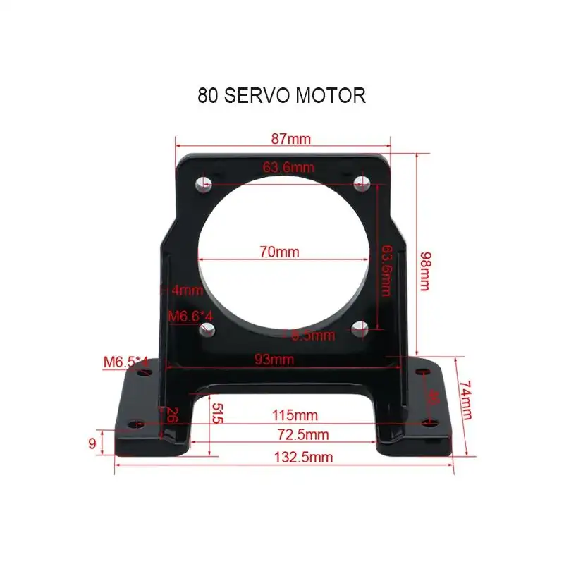 MHCNC Stepper Servo Motor Mount Bracket 42/57/60/80/86/90/110/130 Fixed Base For Nema17 Nema23 Nema34 Nema42 Nema52 image 7