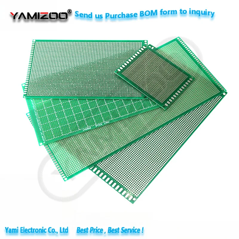 1개 단면/양면 2mm 회로 기판 PCB 범용 9x15cm 브레드보드 6x8홀 20*30cm 주석 도금