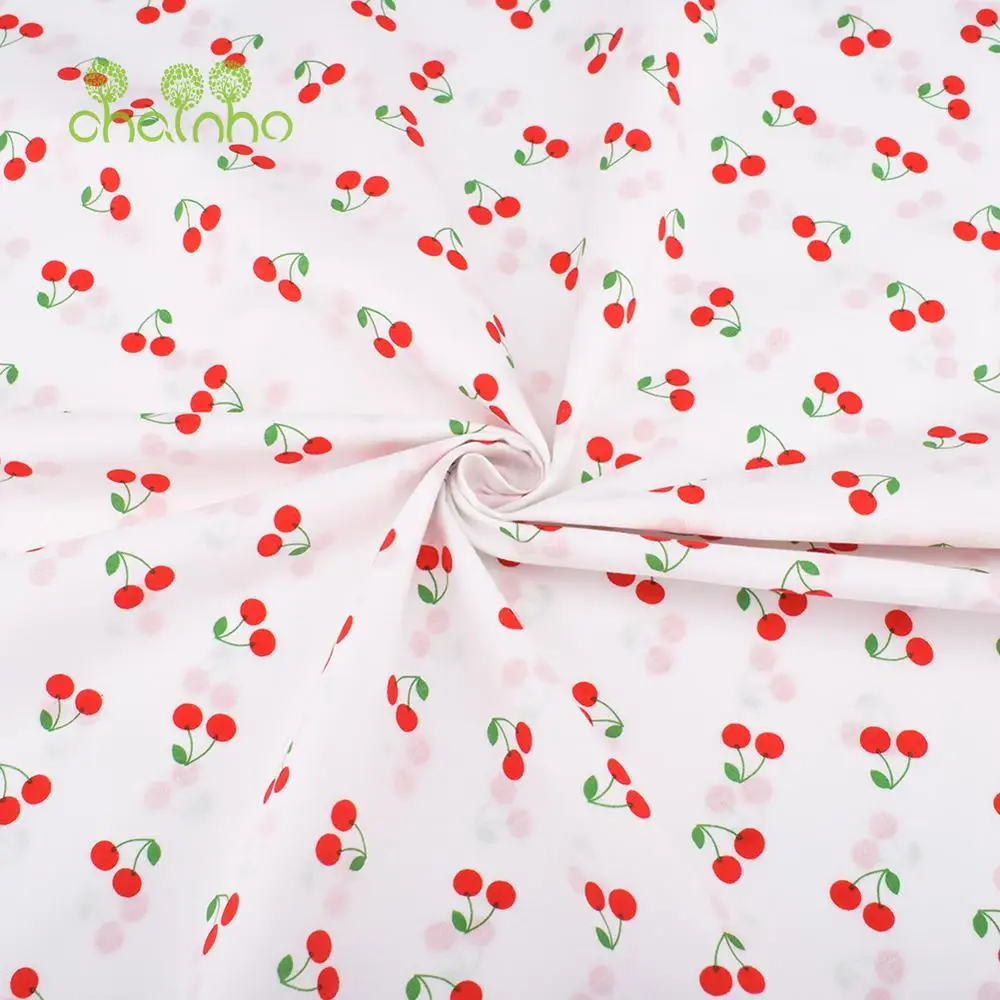 Chainho,Printed Plain Weave Poplin Cotton Fabric,DIY Sewing Quilting Material,Patchwork Cloth For Shirts,Skirts,Dress,15PC102