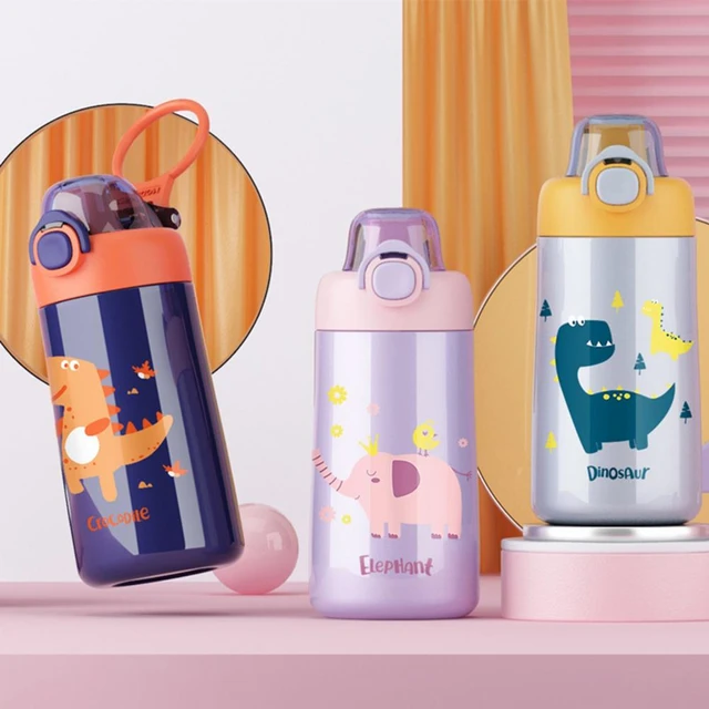 For Kids School Girl Thermal Water Bottle Cartoon 500ML Thermos Mug  Drinkware Cute Thermos Cup for Children Hot Water Bottle - AliExpress