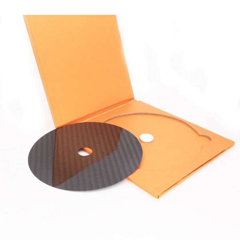 

Free shipping HI END 0.2mm Carbon Fiber CD DVD Stabilizer Mat Top Tray Player Turntable
