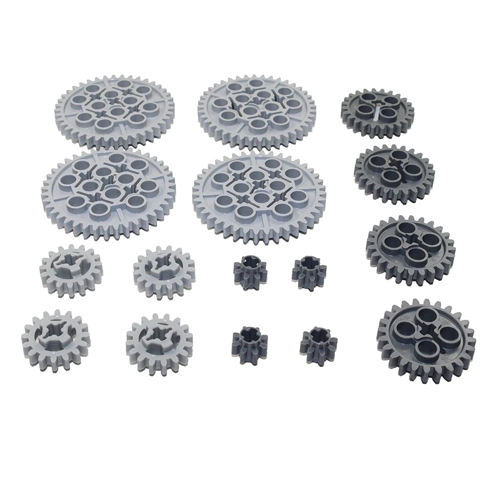 Gear/Axle Technical Building Blocks Tracks Wheels Set Multi-specification Gears Puzzle DIY Toys Accessories MOC Bricks Model
