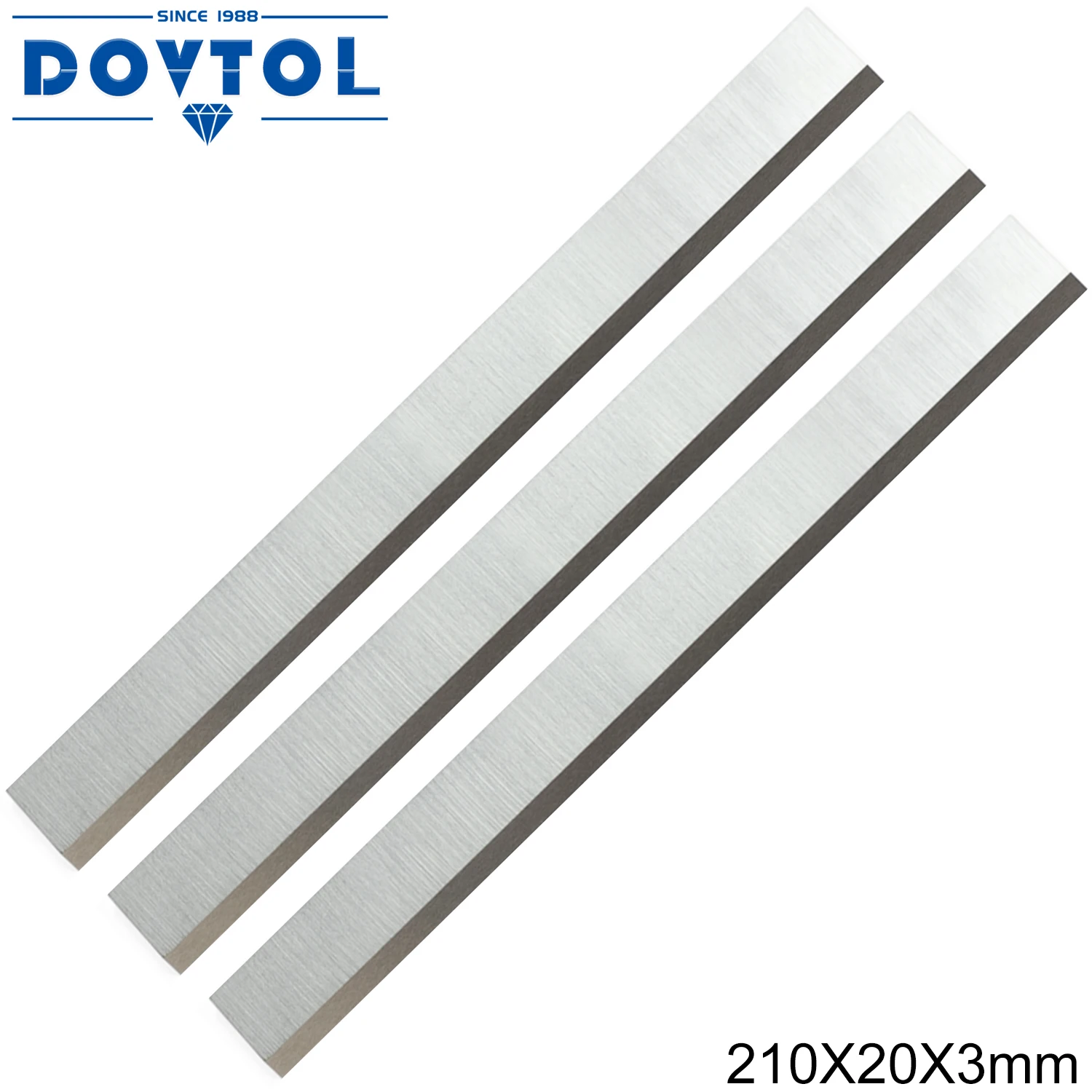 Planer Blades 3pcs 210x20x3mm for Industrial and Jointer Planers
