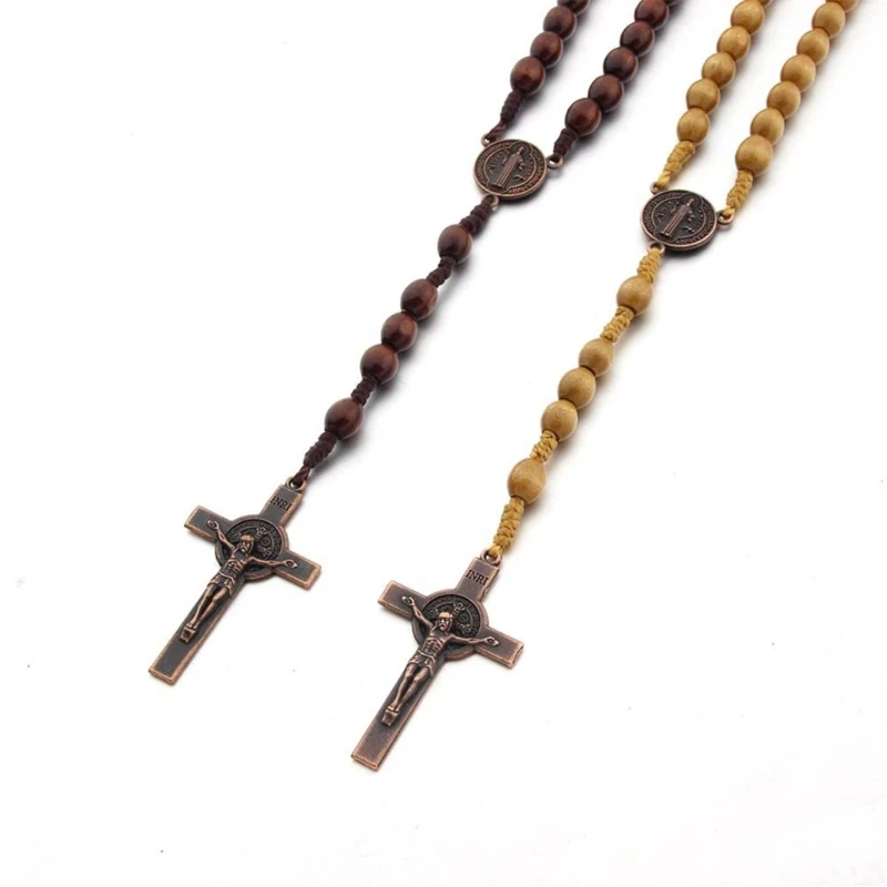 Catholic rosary necklace for men women