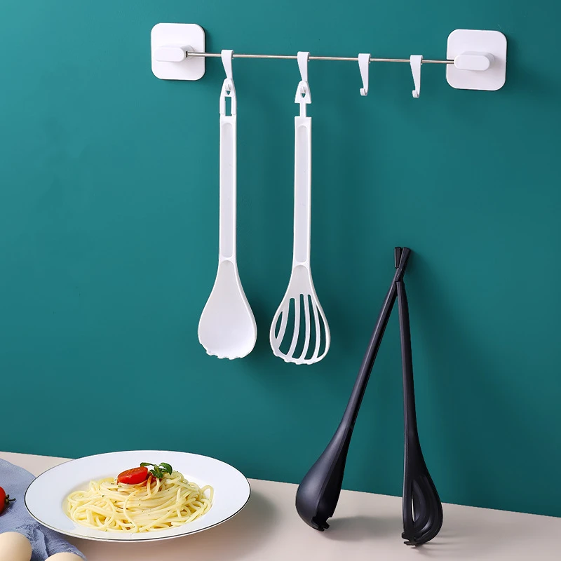 Removable Long-Handled Pasta Clips 3 in 1 Bread Food Tongs Egg Beater Cake Cream Mixer Kitchen Utensil food tongs