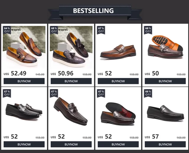 Chaussures italiennes de luxe en cuir véritable, chaussures Parker - Main Image