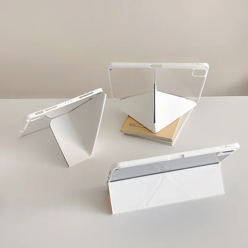 Clear Hard Transformer Cover Stand Case for Tablets