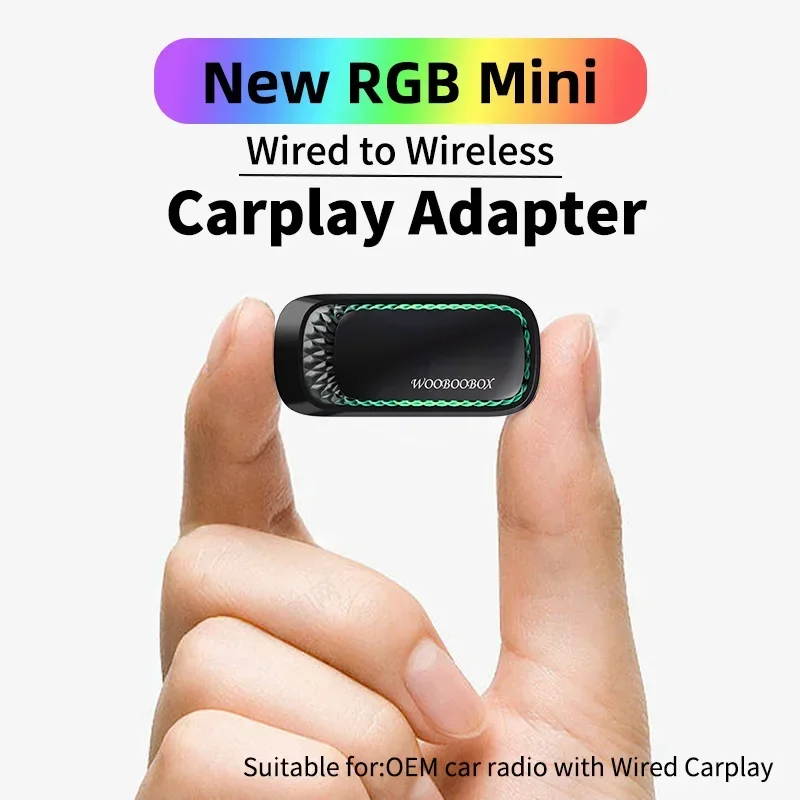 

New RGB Carplay AI Box for Apple Car OEM Wired CarPlay To Wireless Car Play Wireless Adapter Small body USB Dongle Plug and Play
