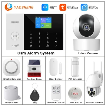 4G Alarm System Security Home WIFI Alarme Residencial Wireless Home Alarm For Tuya Smart Life With Door Sensor Work With Alexa