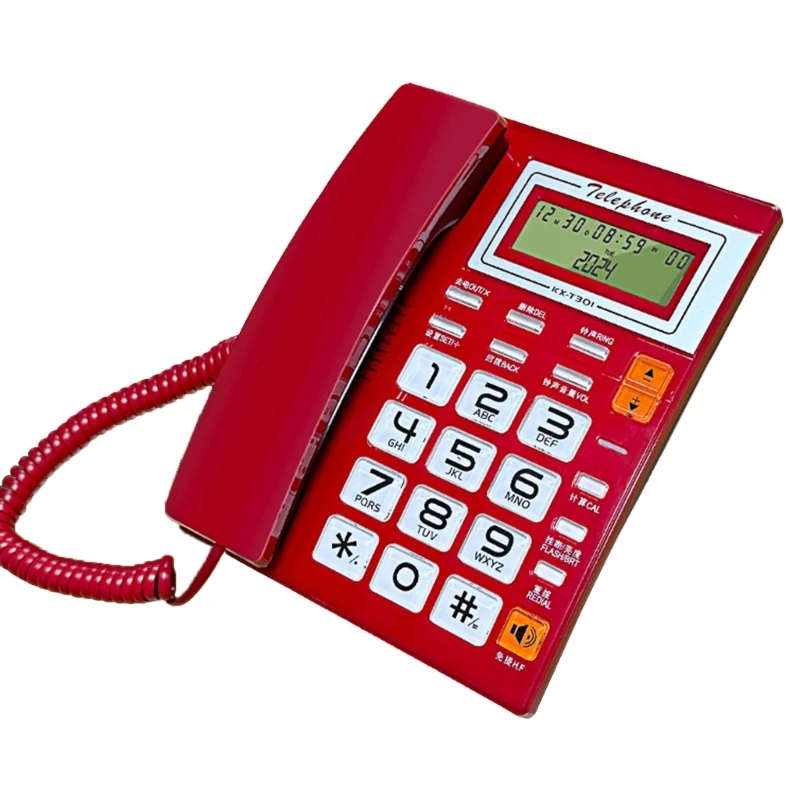 Description Picture 6 of itemCorded Landline Phone Big Button Landline Phones with Caller Identification Fixed Telephone for Office Hotel Reception