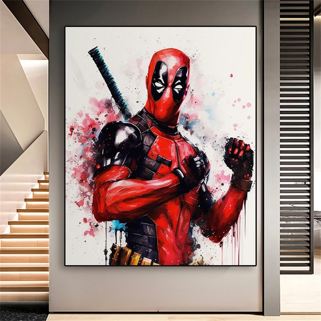 Deadpool 3 - Film Movie Poster - Best Print Art Reproduction Quality Wall  Decoration Gift - A0Canvas (40/30 inch) - (102/76 cm) - Stretched, Ready to