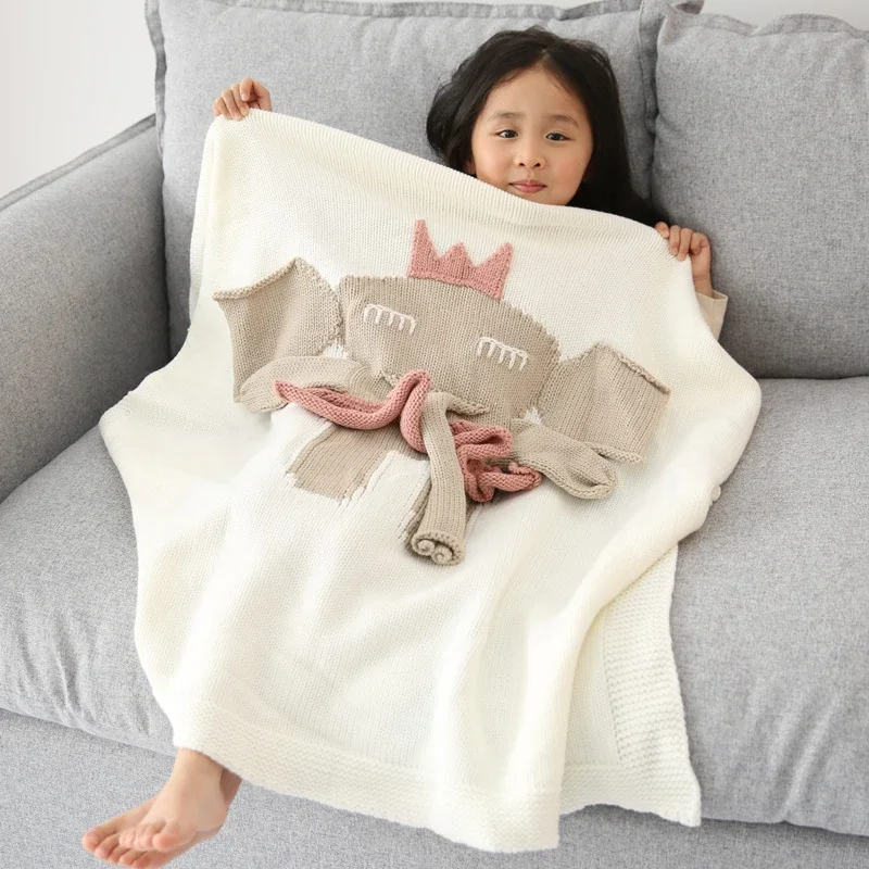 ins-popular-children's-knitted-blanket-newborn-blanket-thread-blanket-kindergarten-nap-blanket-cartoon-animal-baby-cover-blanket