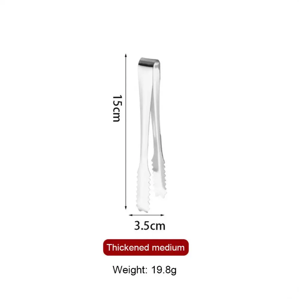 15cm Stainless Steel Kitchen Tool Mini Barbecue Tongs For Camping Party Bar Ice Clamp BBQ Clip Bread Food Ice Tong Kitchen Tool