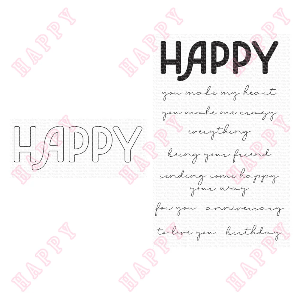 

Metal Cutting Dies Stamps Happy Occasions Scrapbook Diary Decoration Paper Craft Embossing Template DIY Greeting Card Handmade