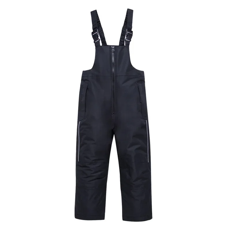 Children Skiing Pants Boys and Girls Outdoor Thicken Windproof WarmSnow Children Breathable Strap Trousers Winter Waterproof