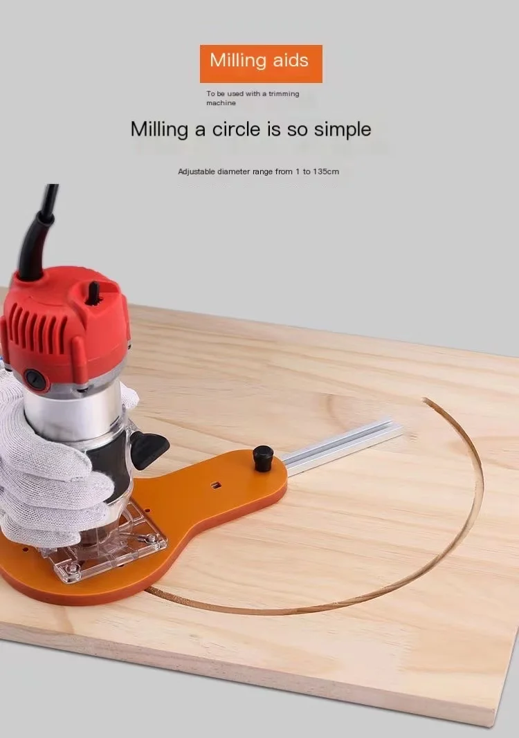 Circle Cutting Jig for Electric Wood Router Hand Trimmer Woodworking Trimming Milling Circle Groove Accessories Tool new woodworking planer knife trimming tool chamfering hand planes carpenter ebony high carbon steel chamfer wood planer tool diy