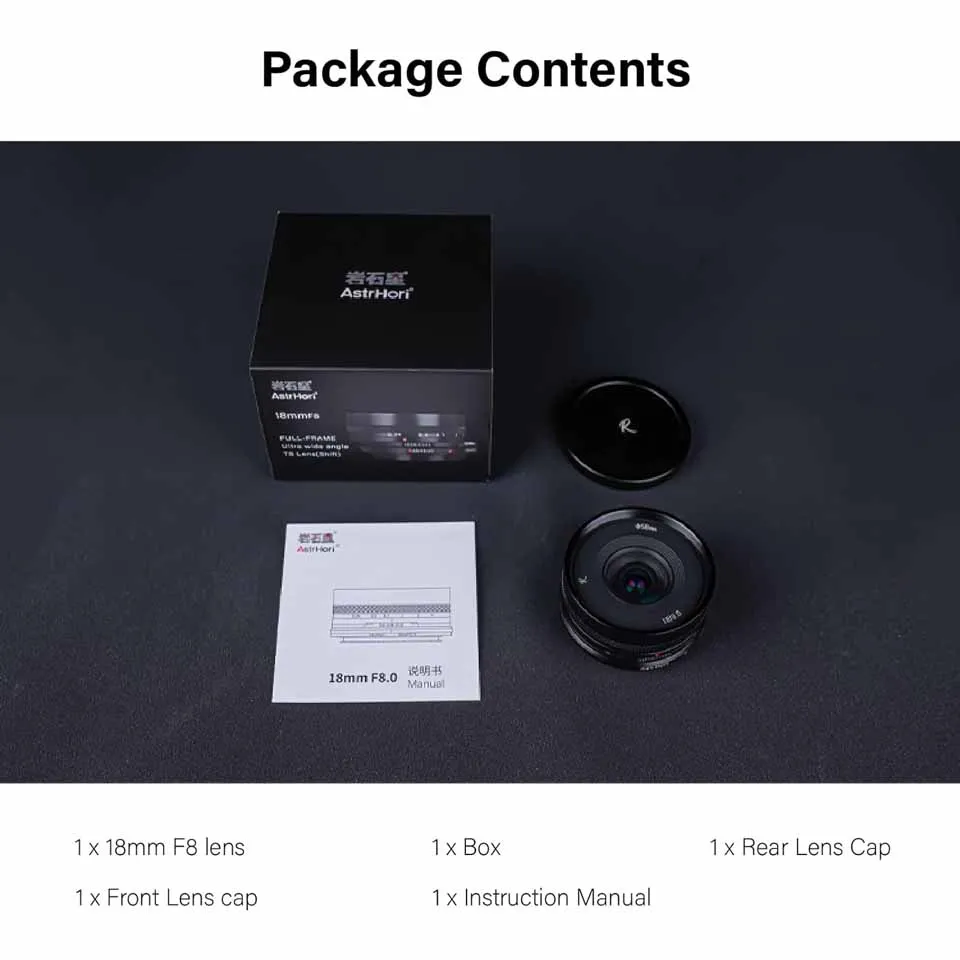 AstrHori APS-C 18mm F8 시프트 표준 프라임 초광각 MF 카메라 렌즈(라이카 L 마운트 포함) 풍경 사진 촬영용
