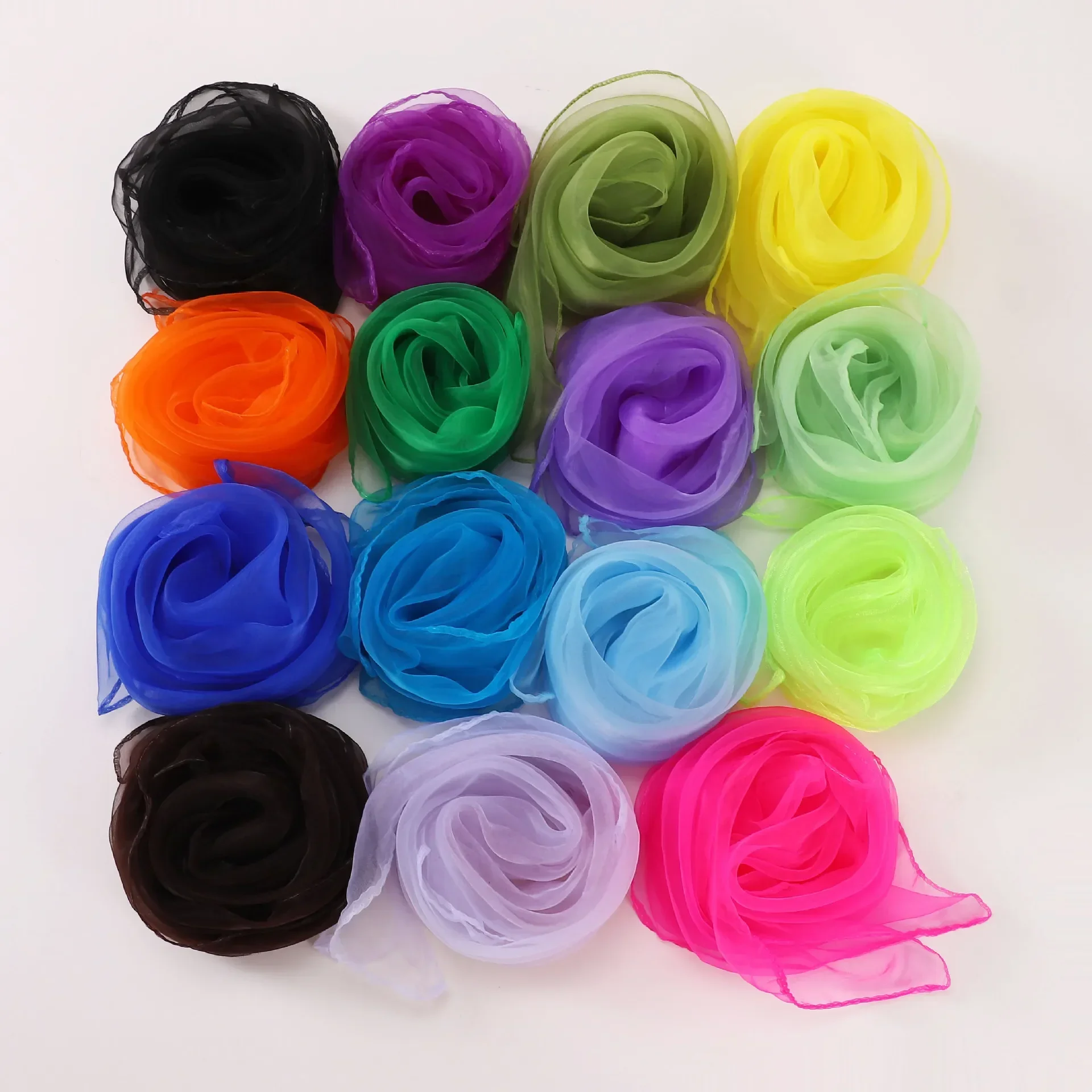 Practical Gymnastics Scarves For Outdoor Game Dancing And Juggling Chiffon Towels Candy Colored Gym Towel Dance Gauze Scarf