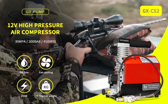 Compresseur d'air PCP portable GX PUMP CS2, 4500Psi Maroc