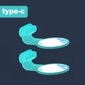 2 x Blue For Type C