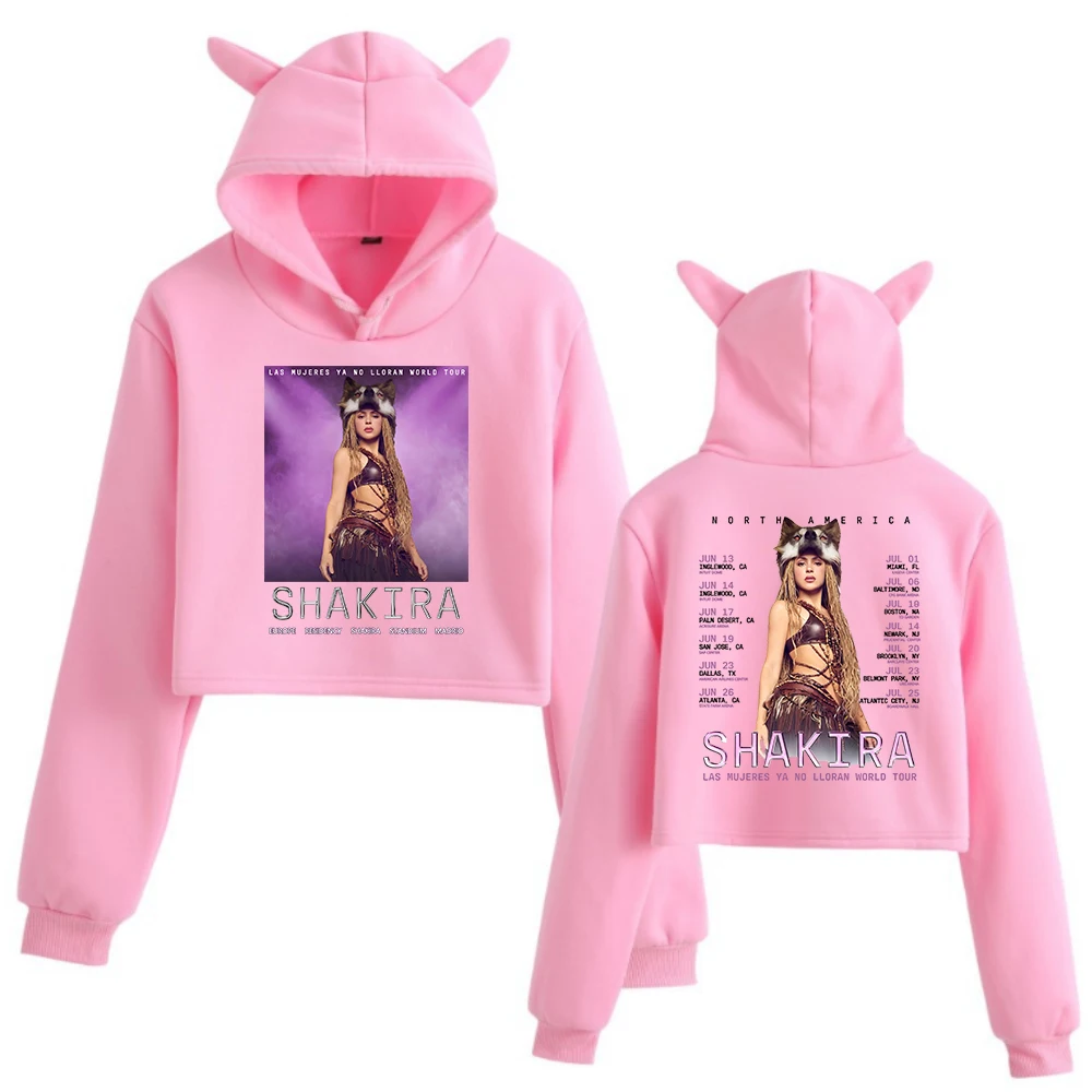 Shakira World Tour 2026 Cat Ear Hoodie Women Las Mujeres Ya No Lloran Long Sleeve Girls Fashion Hoodie for Fans 2