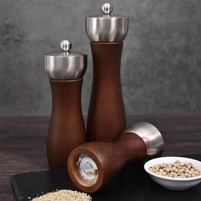 Description Picture 3 of itemLeeseph Premium Beech Pepper Mill, Salt and Grinder - Precision Carbon Steel Rotor Use for Peppercorn, Sea Salt,