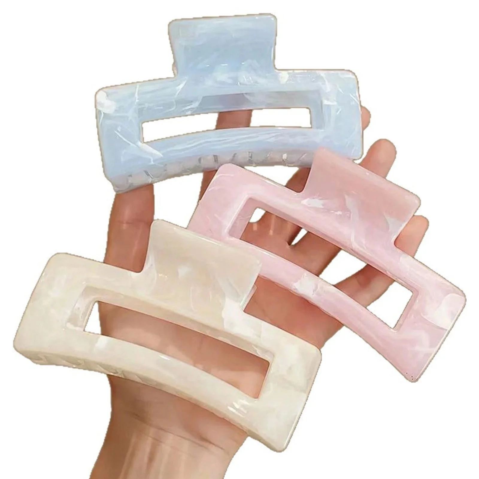 1PC Stylish Translucent Hair Claw Clips Set， Ideal for Securing Thick Hair, Chic Hair Accessories for Women