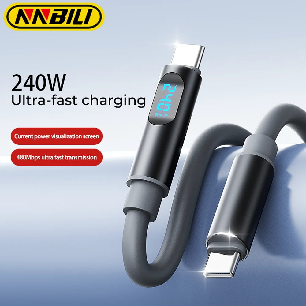 รูปสินค้า สายชาร์จเร็ว USB-C พร้อมจอแสดงผล ชาร์จ iPhone Samsung Huawei