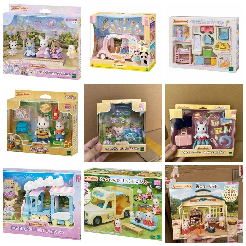 Anime Girl Figures Sylvanian Families Anime Girl Figures Baby Series Figure Furniture Set Pvc Statue Model Doll Collection Ornaments Gifts Toys