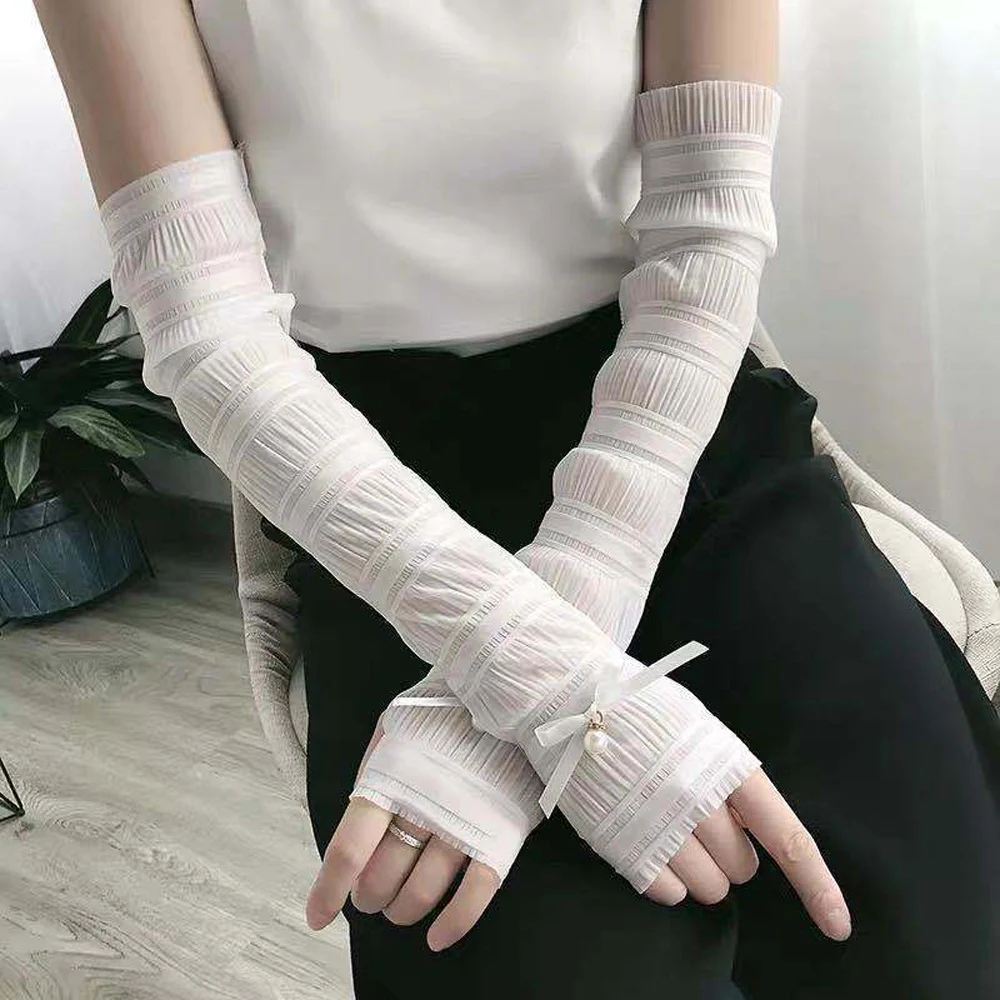 Sun Arm Warmers Sleeve Gloves Lace Arm Sleeves Summer Summer