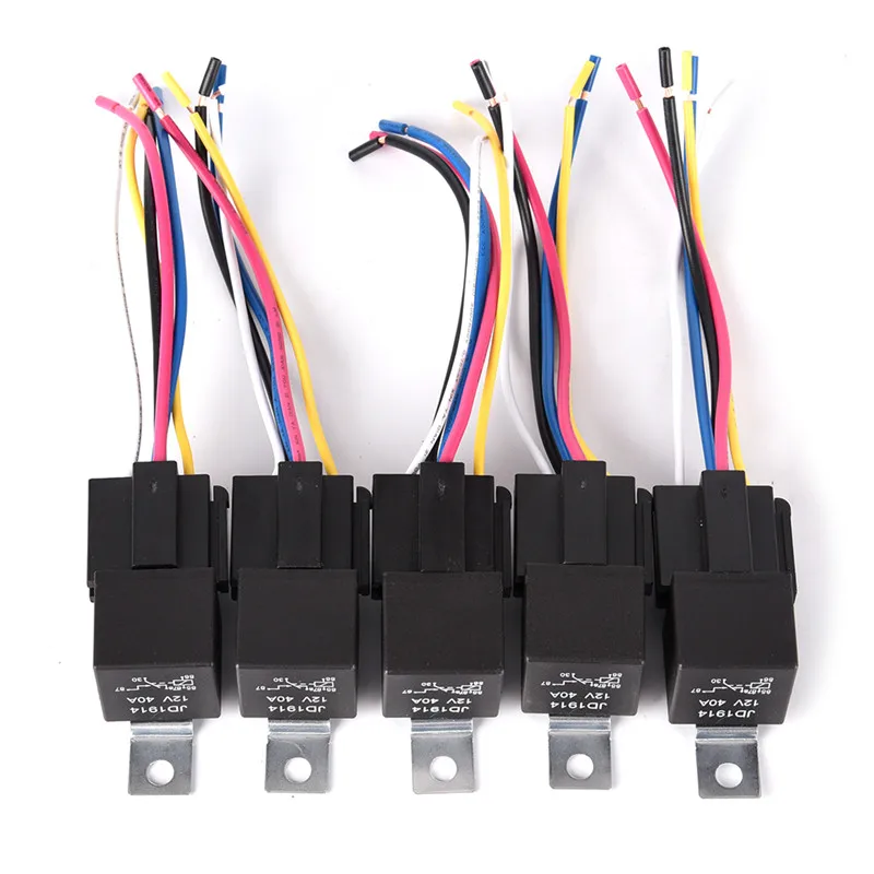 12V 5pin 40Amp Kfz-Relais mit ineinandergreifender Sockel Heavy Duty für LKW, Auto, Van, Motorrad, Boot, Relais – Detail 4