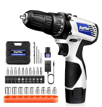 Rechargeable Cordless impact drill With charger and 1 battery 1.3Ah 2-Speed 16.8V Cordless Drill Driver Tool Kit With LED Light