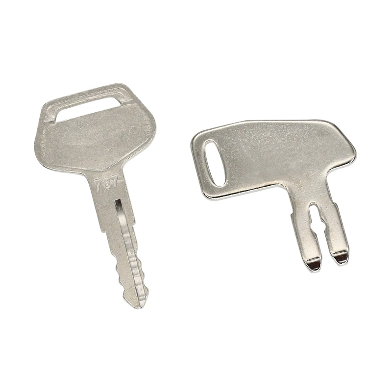 2Pcs Heavy Equipment Key 787 TR2611434 K2C166 Compatible with ​Komatsu Forklift Kalmar Dressta Sakai Forklift​