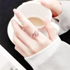 WYEAIIR 925 Sterling Silver Simple Cute Mini Snake Resizable Opening Ring For Women Luxury Jewelry 2