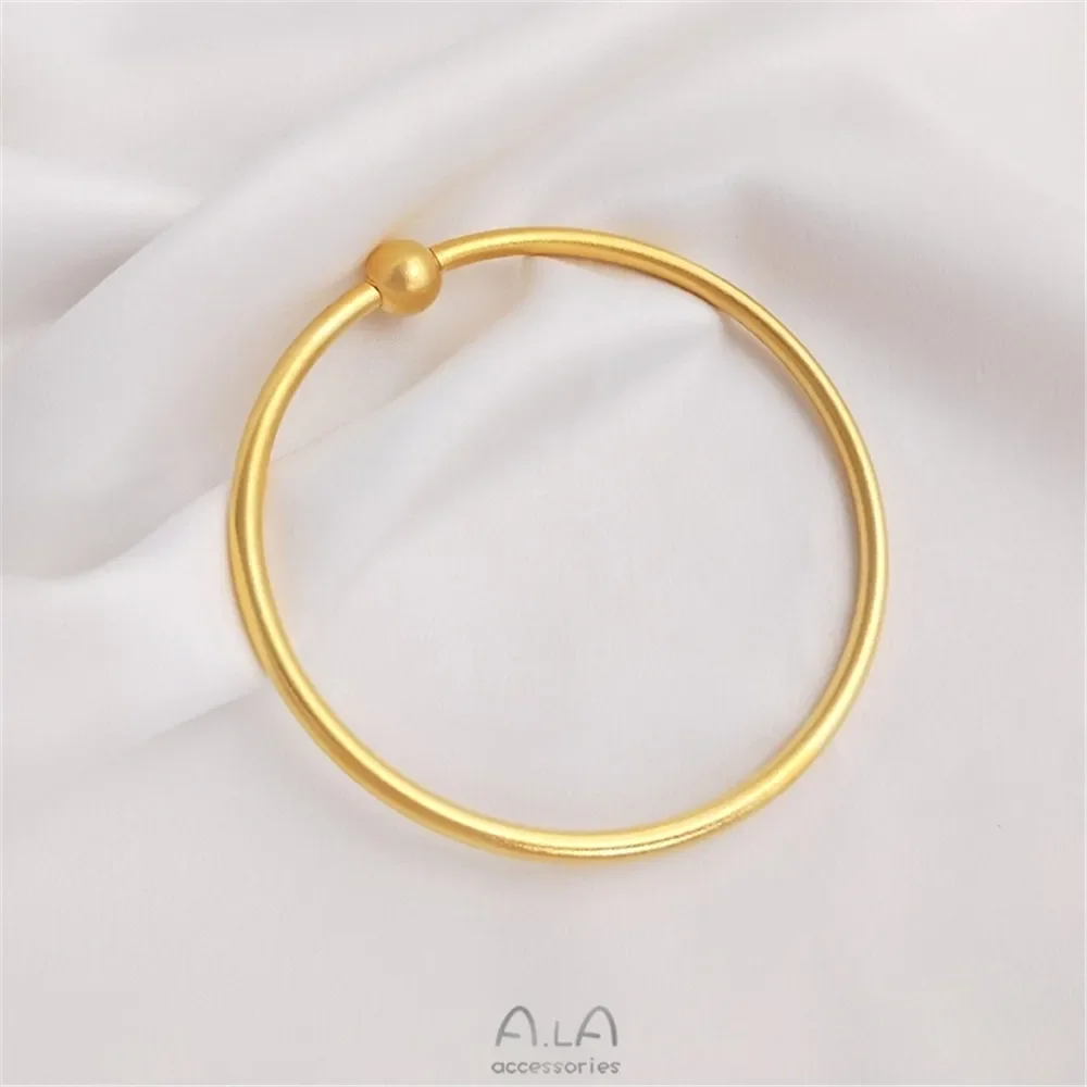 

Vietnam strong color gold with open screw universal bracelet DIY string big hole transfer bead pendant ancient method bracelet