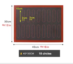 Professional Grade Nonstick Silicone Baking Mat for Macarons and Pastries (Perforated Mat 3)
