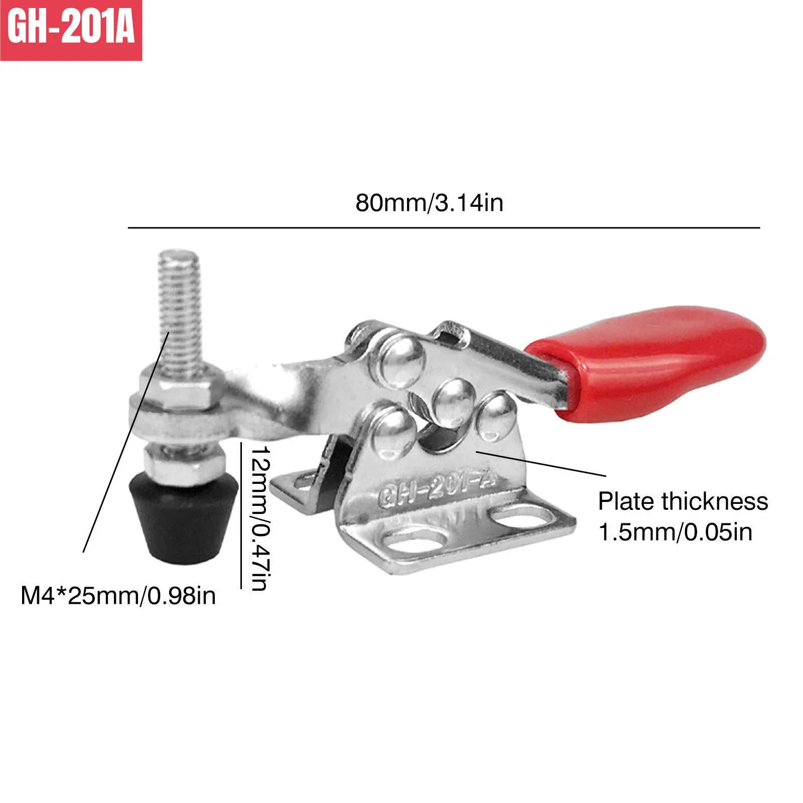 Quick Release Toggle Clamp GH-201A GH-201B GH-301AM 27kg/45kg/90kg Holding Capacity Heavy Duty Horizontal Clamps Pull Latch