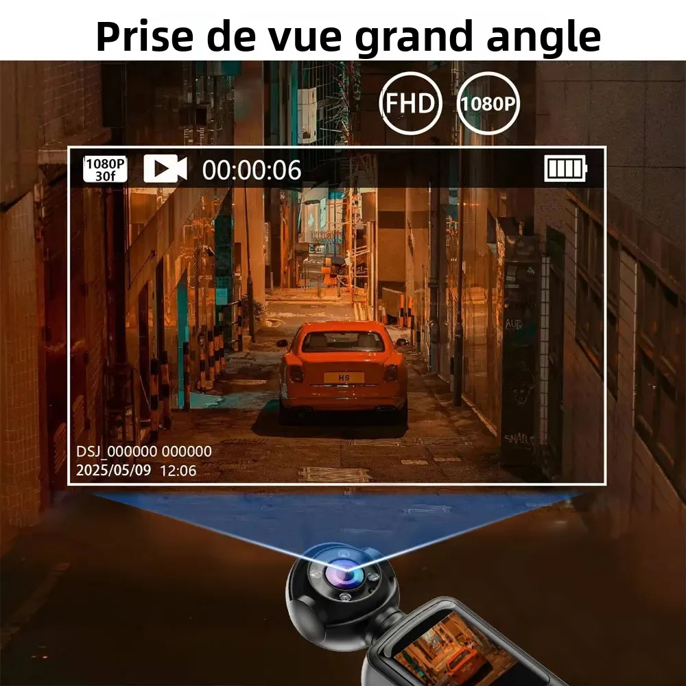 Caméra d'action 1080p V6 Noir - avec ou sans carte 32 Go