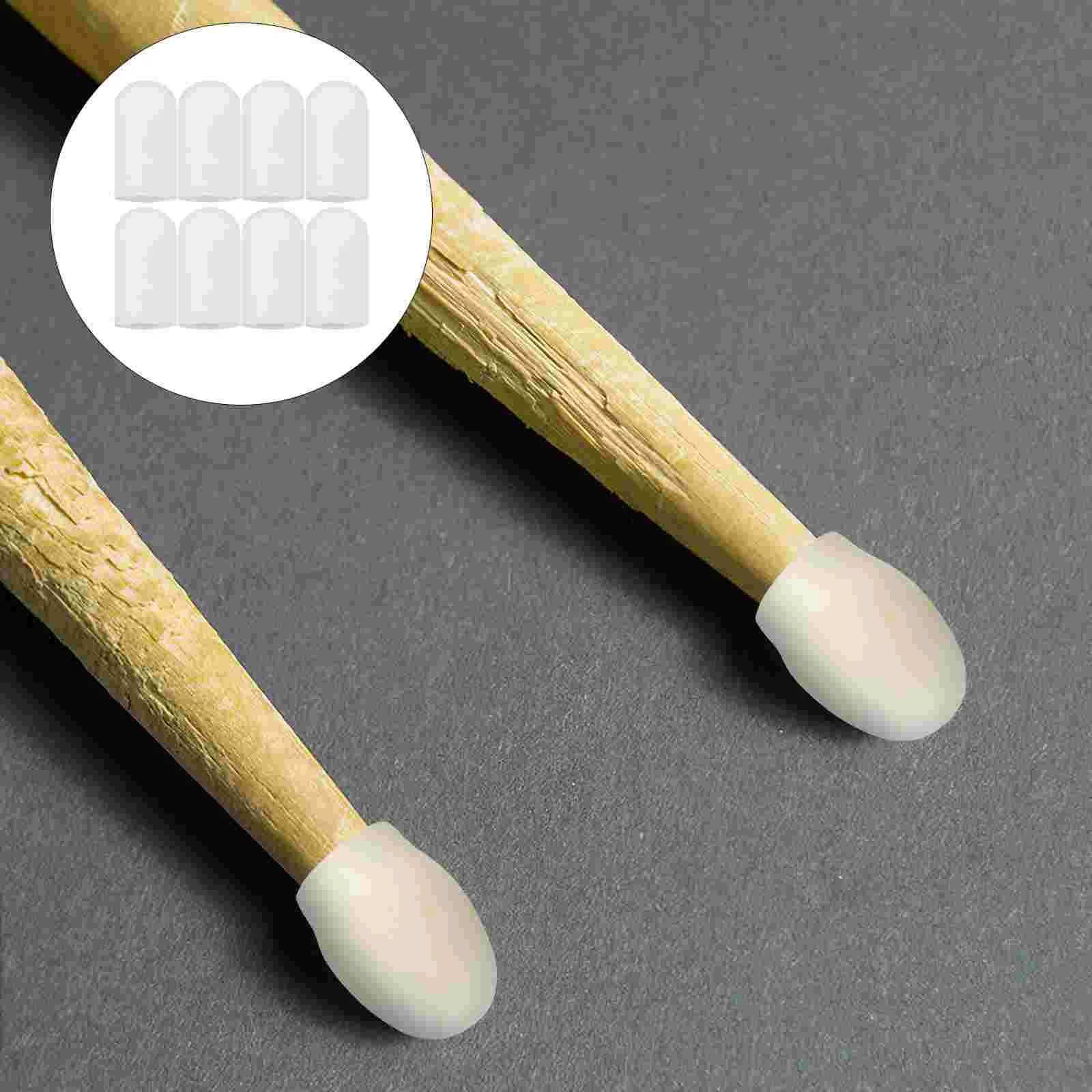 Drum Mute Tips Percussion Stick Head Protective Cover Silicone Rubber Sleeve Accessories 10 Pcs Drumstick Practice drum accessories