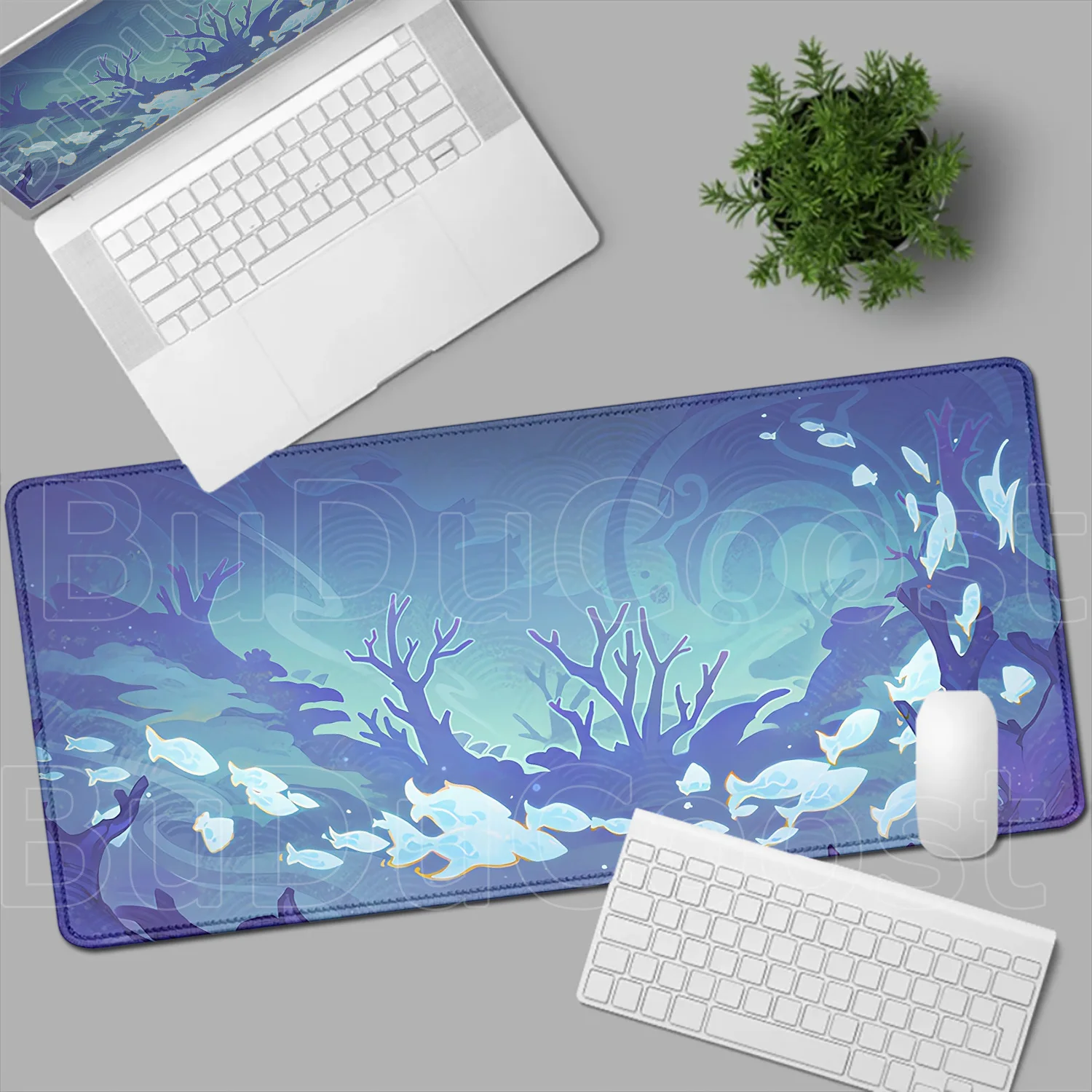 Gamer's Deluxe Edge-Locked Mouse Pad Featuring Iconic Genshin Impact Characters