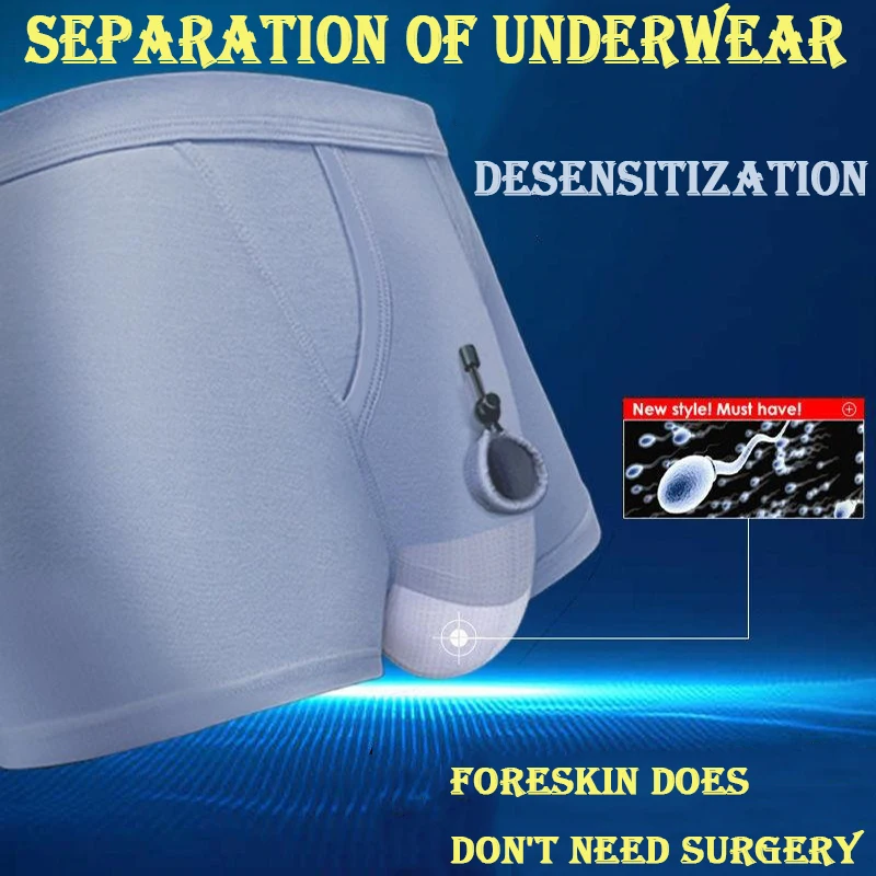 Men Open Hole Breathable Underwear Divide Boxers Feature Sexy Comfortable Soft Male Underpant Lingerie Prolong Sex Time Physical масло sun time sexy bronze spf 10 150 мл