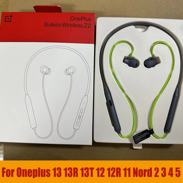 For Oneplus Bullets Wireless Z2 Neckband Earphone For 1+ 12 10 Pro Ace5 Ultra Nord 3 AI Noise Cancelling Bluetooth Headaset IP55